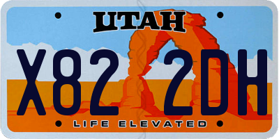 UT license plate X822DH