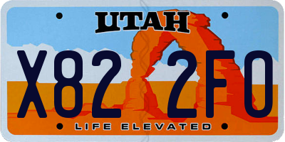 UT license plate X822FO