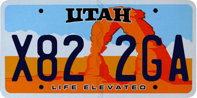 UT license plate X822GA