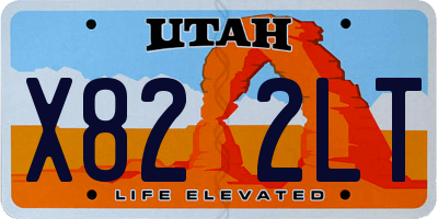 UT license plate X822LT