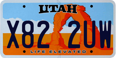 UT license plate X822UW
