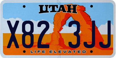 UT license plate X823JJ