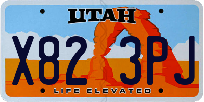 UT license plate X823PJ