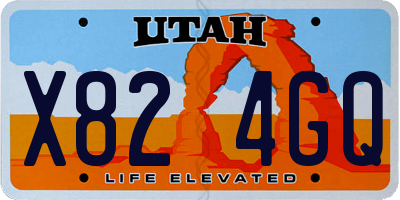 UT license plate X824GQ