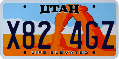 UT license plate X824GZ