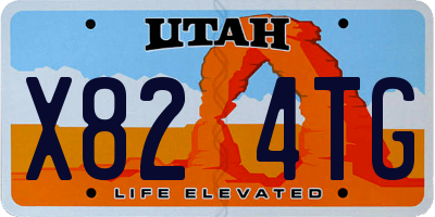 UT license plate X824TG