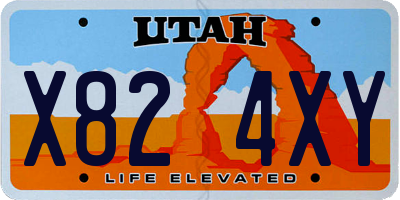 UT license plate X824XY