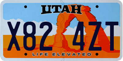 UT license plate X824ZT
