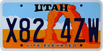 UT license plate X824ZW