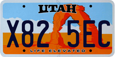 UT license plate X825EC