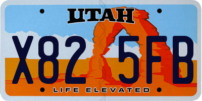 UT license plate X825FB