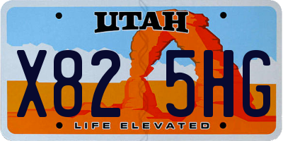 UT license plate X825HG