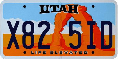 UT license plate X825ID