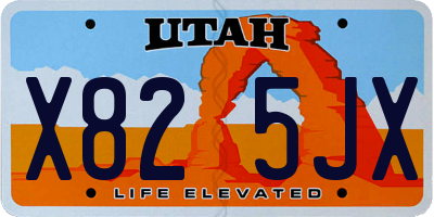 UT license plate X825JX