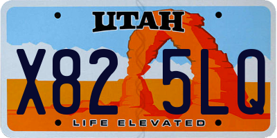 UT license plate X825LQ