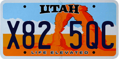 UT license plate X825QC