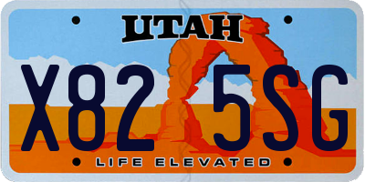 UT license plate X825SG