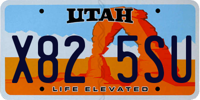 UT license plate X825SU