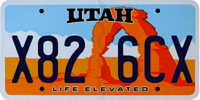 UT license plate X826CX