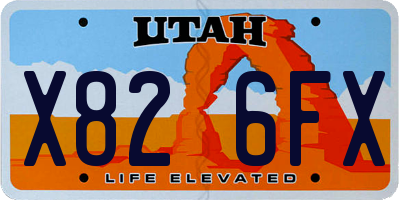 UT license plate X826FX