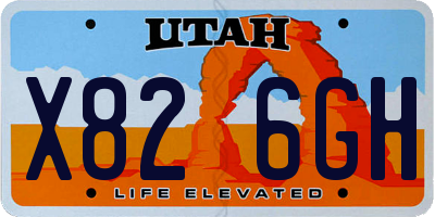 UT license plate X826GH