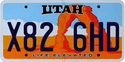 UT license plate X826HD