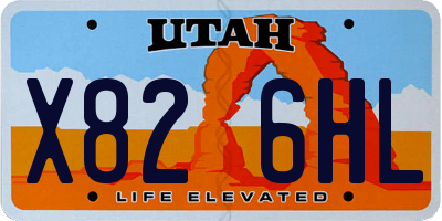 UT license plate X826HL