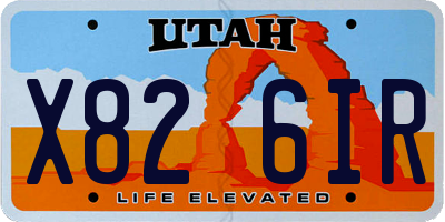 UT license plate X826IR