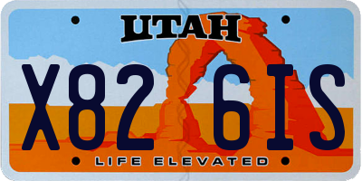 UT license plate X826IS