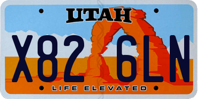 UT license plate X826LN