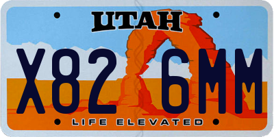 UT license plate X826MM
