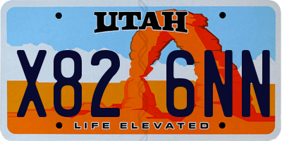 UT license plate X826NN