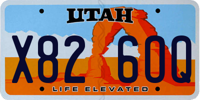 UT license plate X826OQ