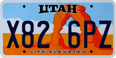 UT license plate X826PZ
