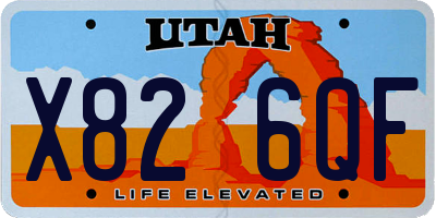 UT license plate X826QF