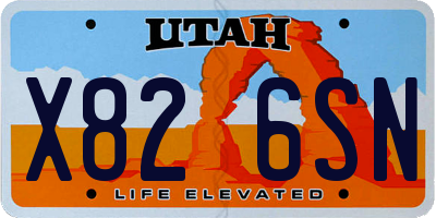 UT license plate X826SN