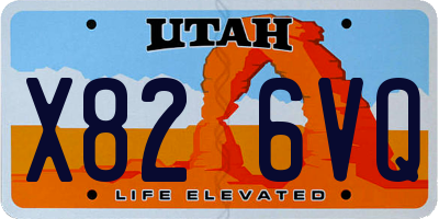 UT license plate X826VQ