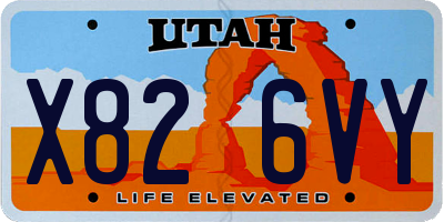 UT license plate X826VY