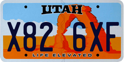 UT license plate X826XF