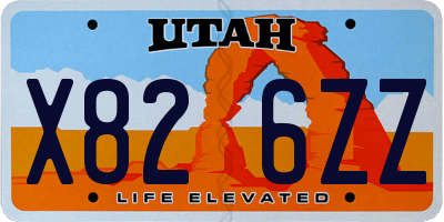 UT license plate X826ZZ