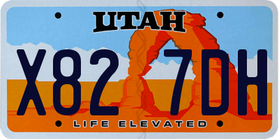 UT license plate X827DH