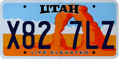 UT license plate X827LZ