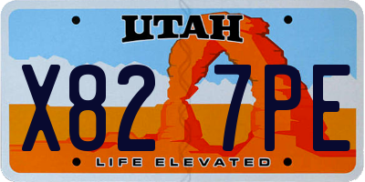UT license plate X827PE