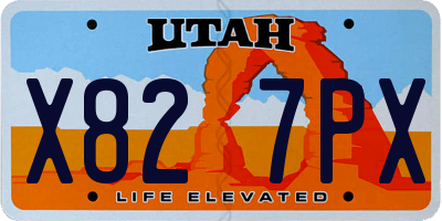 UT license plate X827PX