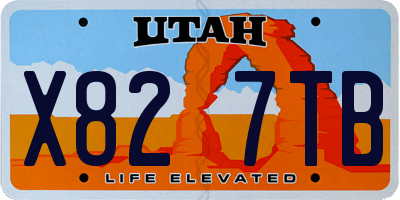 UT license plate X827TB