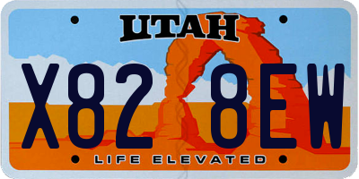UT license plate X828EW