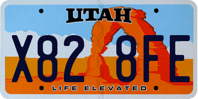 UT license plate X828FE