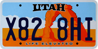 UT license plate X828HI
