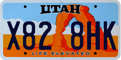 UT license plate X828HK