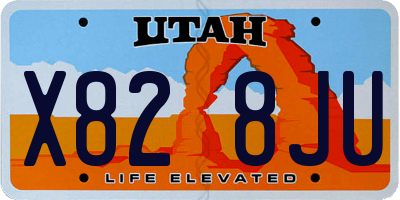 UT license plate X828JU
